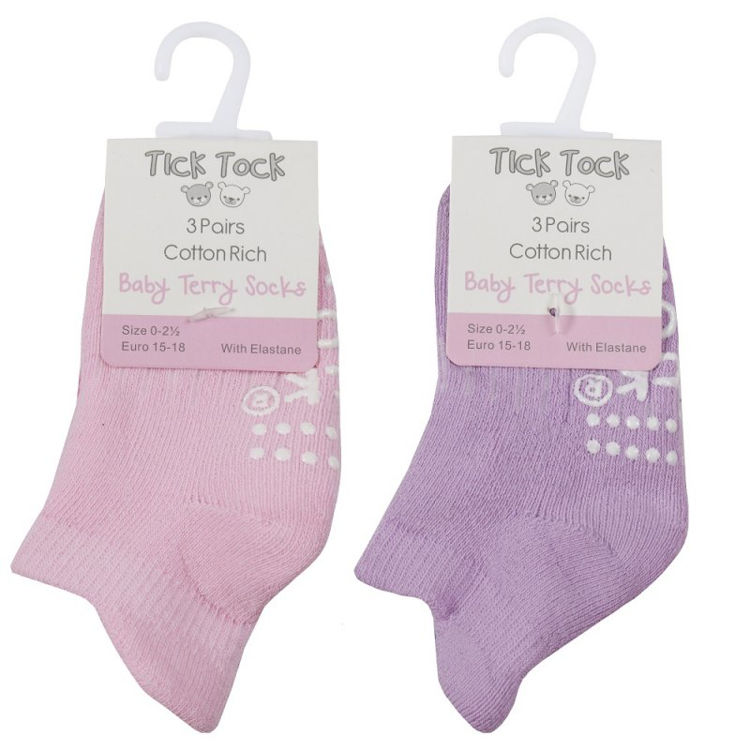 Picture of 44B928:BABY GIRLS 3 PACK THERMAL NON SLIP TRAINER LINER SOCK